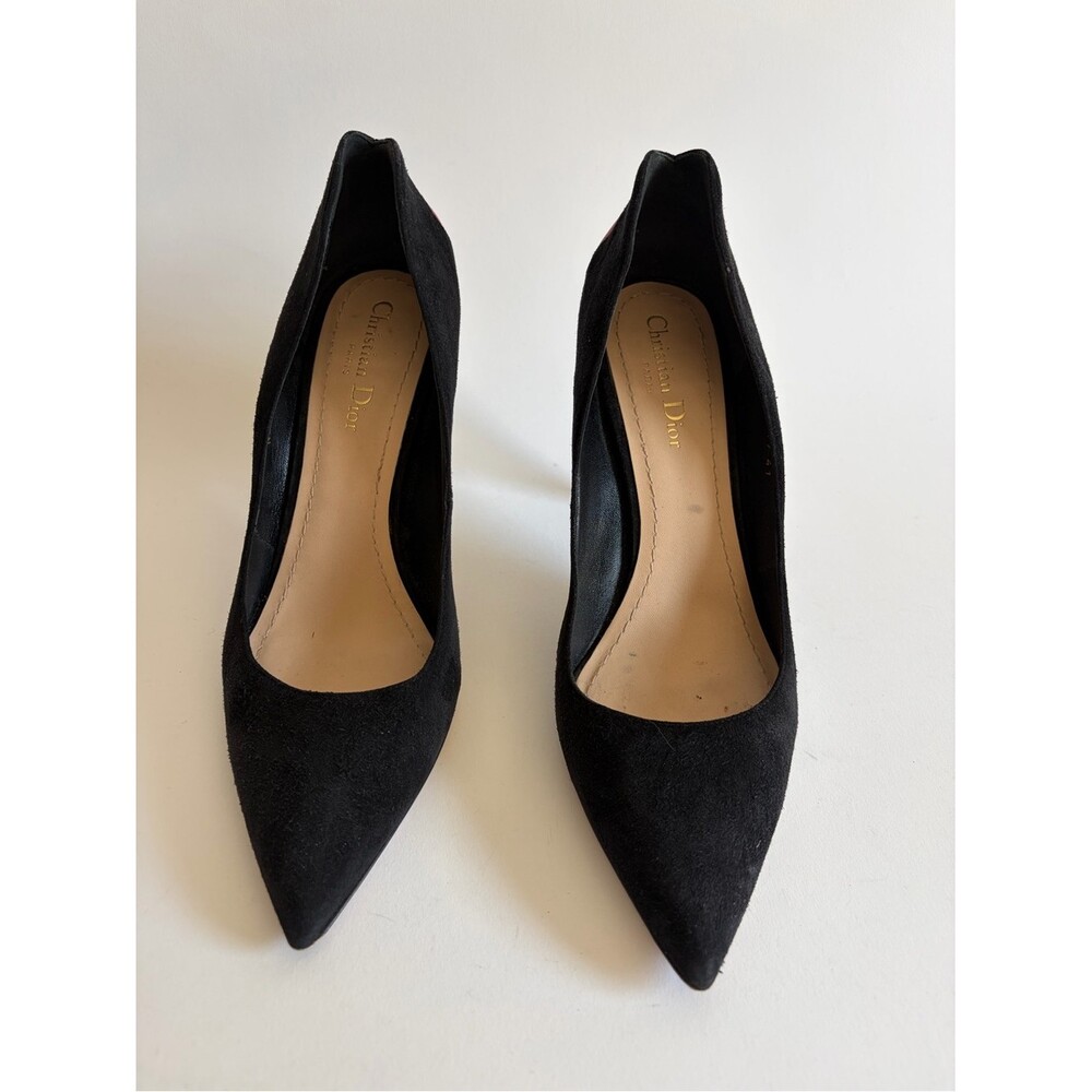 Dior Dioramour Black Suede Pointed-Toe Pumps - Picture 3 of 7